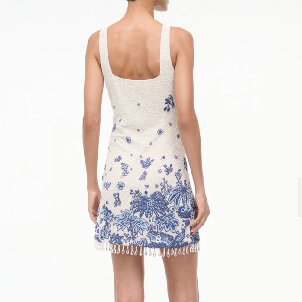 STAUD Le Sable Dress Blue Toile - Picture 3 of 7